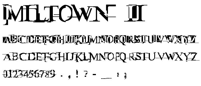 Miltown II font